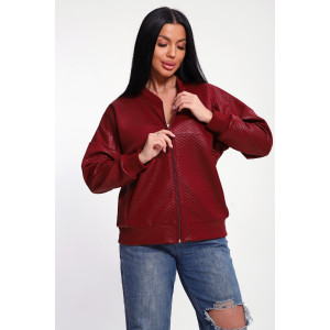 Бомбер женский №20691 капитоний (р-ры: 46-56) бордовый