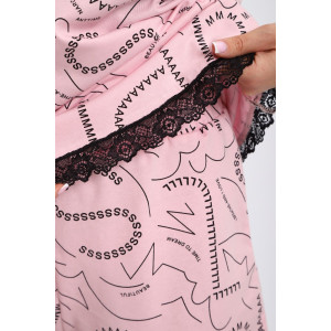 Пижама женская №1428а кулирка (р-ры: 44-54) розовый Пижама женская №1428а кулирка (р-ры: 44-54) розовый