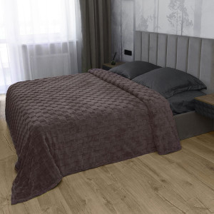 Плед велсофт "Домино" сухая роза (последний размер) 200х240