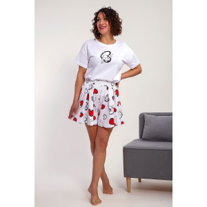 Пижама женская №88143 кулирка (р-ры: 44-54) белый Пижама женская №88143 кулирка (р-ры: 44-54) белый