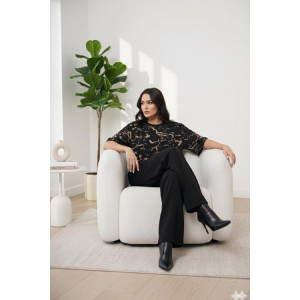 Костюм двойка женский №411 вискоза (р-ры: 54-64) черный