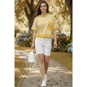 Футболка женская №824 кулирка (р-ры: 52-54) желтый