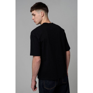 Футболка мужская №8579 кулирка с лайкрой (р-ры: 46-64) черный билет