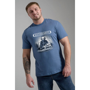 Футболка мужская №8590 кулирка (р-ры: 48-68) джинс Достоевский