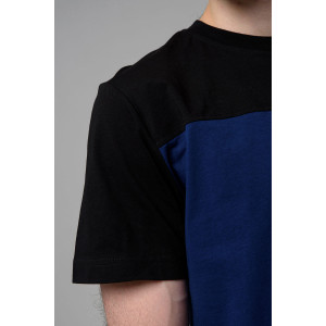 Футболка мужская №14482 кулирка (р-ры: 46-58) темно-синий-черный