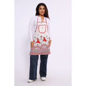 Фартук кухонный с карманом рогожка №32602 Фартук кухонный с карманом рогожка №32602