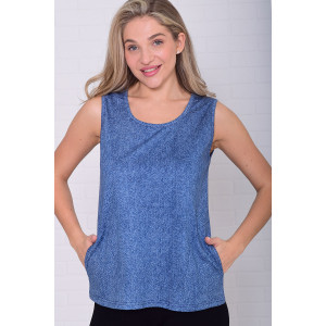 Майка женская 6217 кулирка (р-ры: 46-64) голубой Майка женская 6217 кулирка (р-ры: 46-64) голубой