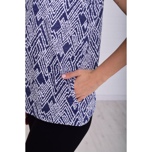 Майка женская 6217м кулирка (р-ры: 46-64) индиго узор Майка женская 6217м кулирка (р-ры: 46-64) индиго узор