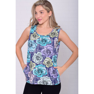 Майка женская 6217с кулирка (р-ры: 46-64) бирюза Майка женская 6217с кулирка (р-ры: 46-64) бирюза