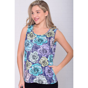 Майка женская 6217с кулирка (р-ры: 46-64) бирюза Майка женская 6217с кулирка (р-ры: 46-64) бирюза