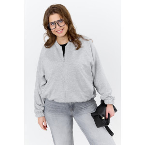 Бомбер женский "Нео-1" скуба (р-ры: 46-56) серый меланж