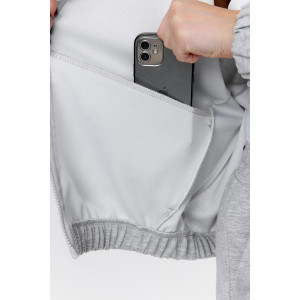 Бомбер женский "Нео-1" скуба (р-ры: 46-56) серый меланж