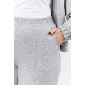 Брюки женские "Нео-2" скуба (р-ры: 46-56) серый меланж