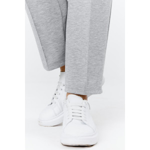 Брюки женские "Нео-2" скуба (р-ры: 46-56) серый меланж