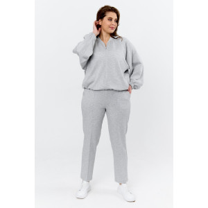 Брюки женские "Нео-2" скуба (р-ры: 46-56) серый меланж