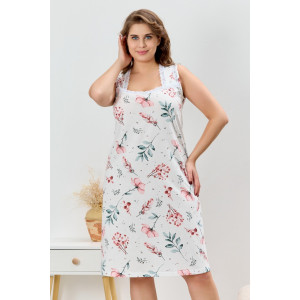 Сорочка женская "Узор-3" кулирка (р-ры: 48-58) сухая роза