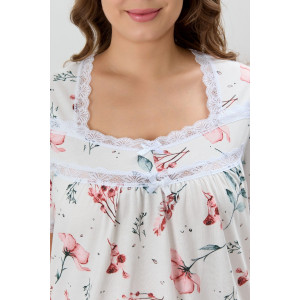 Сорочка женская "Узор-1" кулирка (р-ры: 50-60) сухая роза