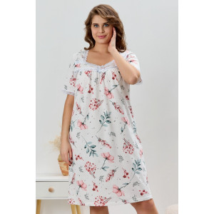 Сорочка женская "Узор-1" кулирка (р-ры: 50-60) сухая роза