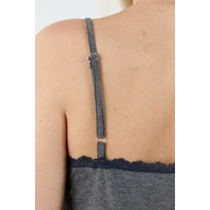 Сорочка женская "Рива-1" кулирка с лайкрой (р-ры: 44-54) темно-серый меланж