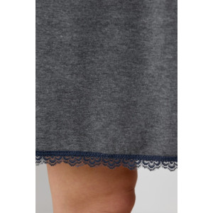 Сорочка женская "Рива-1" кулирка с лайкрой (р-ры: 44-54) темно-серый меланж