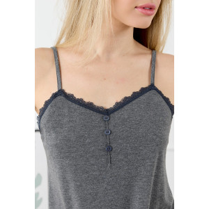 Пижама женская "Рива-2" кулирка с лайкрой (р-ры: 44-54) темно-серый меланж