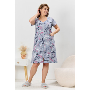 Халат женский "Канон-1" кулирка (р-ры: 48-62) серый