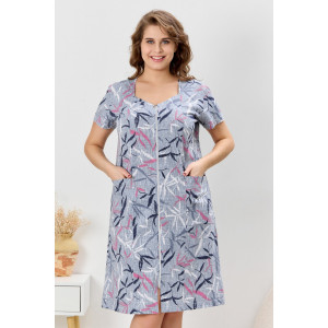 Халат женский "Канон-1" кулирка (р-ры: 48-62) серый