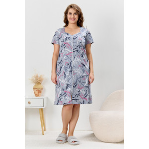 Халат женский "Канон-1" кулирка (р-ры: 48-62) серый