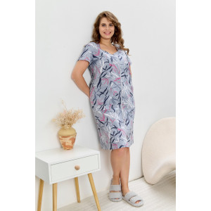 Халат женский "Канон-1" кулирка (р-ры: 48-62) серый