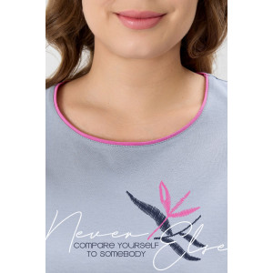 Костюм двойка женский "Канон-2" кулирка (р-ры: 48-58) серый