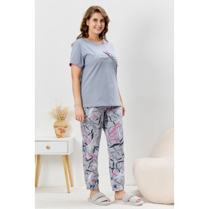 Костюм двойка женский "Канон-2" кулирка (р-ры: 48-58) серый