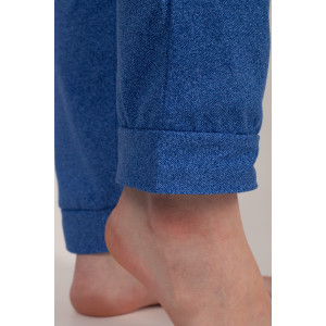 Костюм двойка женский К-311 "Холли" кулирка (р-ры: 48-62) цветок голубой