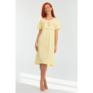 Платье женское К-380 "Астра" кулирка (р-ры: 48-56) лимон