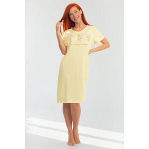 Платье женское К-380 "Астра" кулирка (р-ры: 48-56) лимон