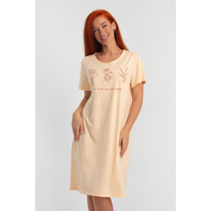 Платье женское К-380 "Астра" кулирка (р-ры: 48-56) персик