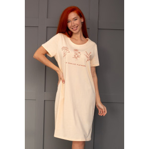 Платье женское К-380 "Астра" кулирка (р-ры: 48-56) персик