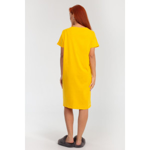 Платье женское К-380 "Астра" кулирка (р-ры: 48-56) желтый