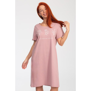Платье женское К-380 "Астра" кулирка (р-ры: 48-56) сухая роза