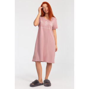 Платье женское К-380 "Астра" кулирка (р-ры: 48-56) сухая роза