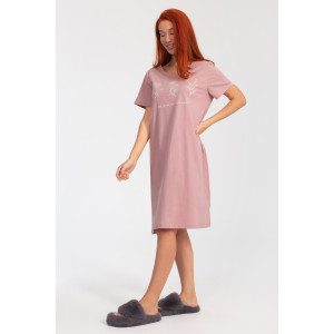 Платье женское К-380 "Астра" кулирка (р-ры: 48-56) сухая роза