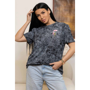 Футболка женская 2156/4 кулирка (р-ры: 46-60) черный-2