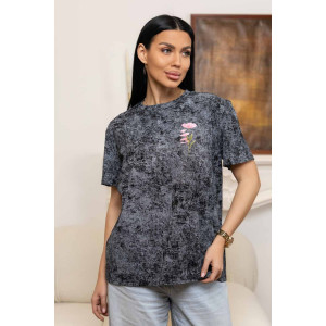 Футболка женская 2156/4 кулирка (р-ры: 46-60) черный-2