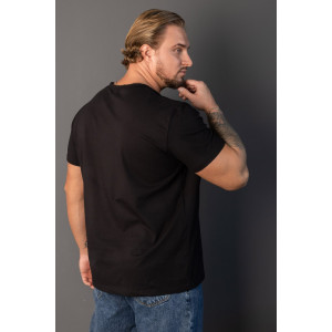 Футболка мужская 2164/2 кулирка с лайкрой (р-ры: 48-58) черный