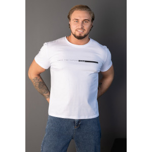 Футболка мужская 2164 кулирка с лайкрой (р-ры: 48-58) белый