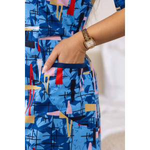 Халат женский 1683/11 кулирка (р-ры: 48-62) синий