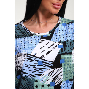 Костюм двойка женский 01073 кулирка (р-ры: 50-62) голубой