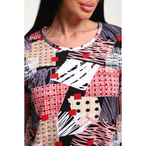 Костюм двойка женский 01073 кулирка (р-ры: 50-62) бордовый