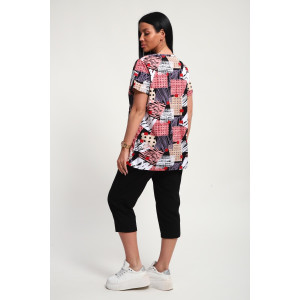 Костюм двойка женский 01073 кулирка (р-ры: 50-62) бордовый