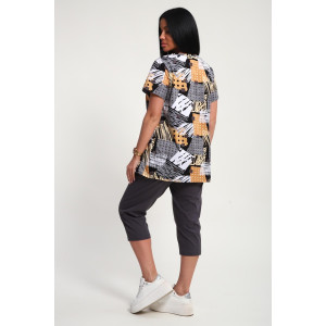 Костюм двойка женский 01073 кулирка (р-ры: 50-62) бежевый