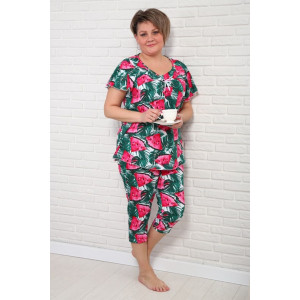 Пижама женская "Марта арбузы" кулирка (р-ры: 50-72)